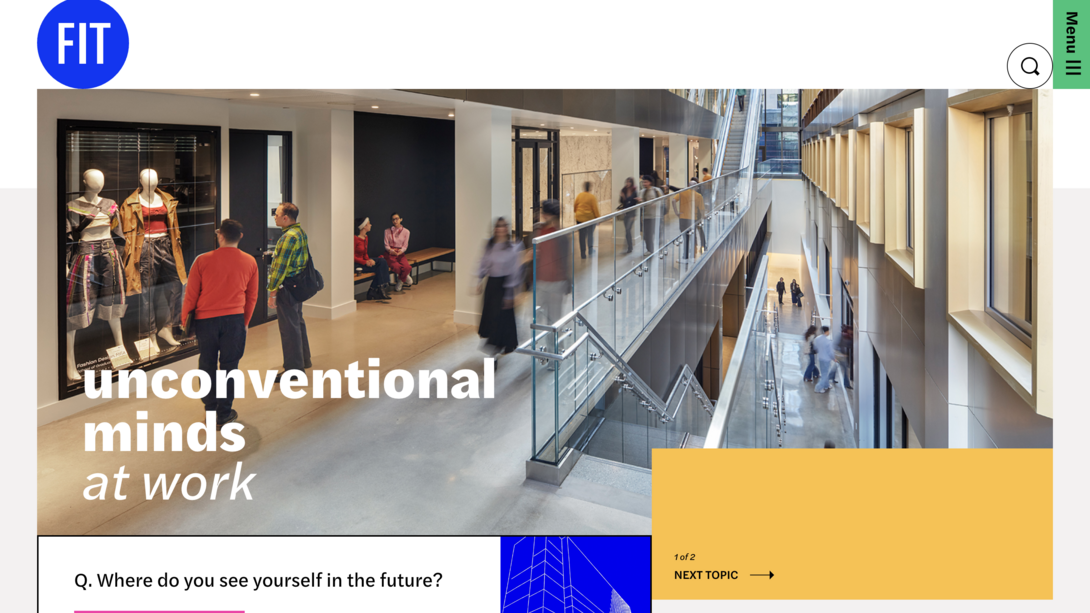 FIT University website homepage.