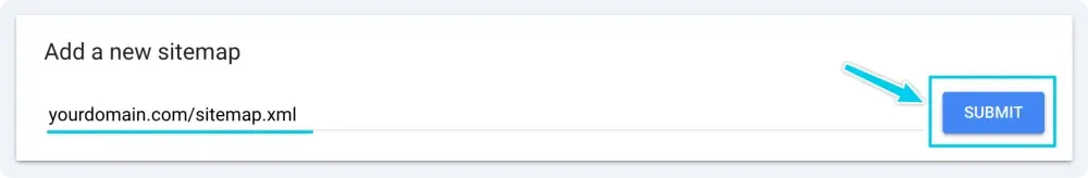 Adding sitemap URL field with submit button.