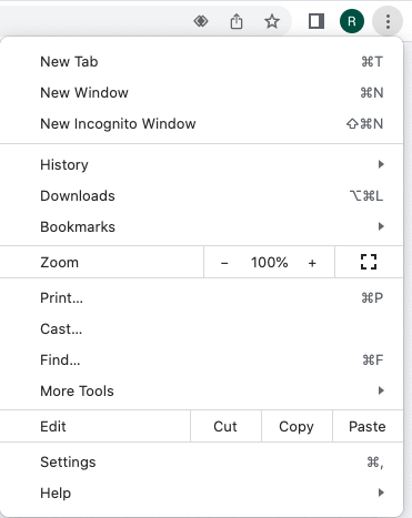 Chrome browser menu showing various options including New Tab and Settings.