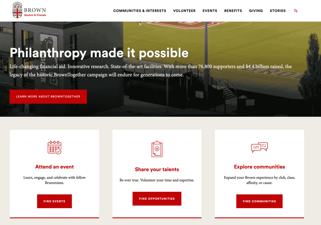 Brown University Alumni Web Portal