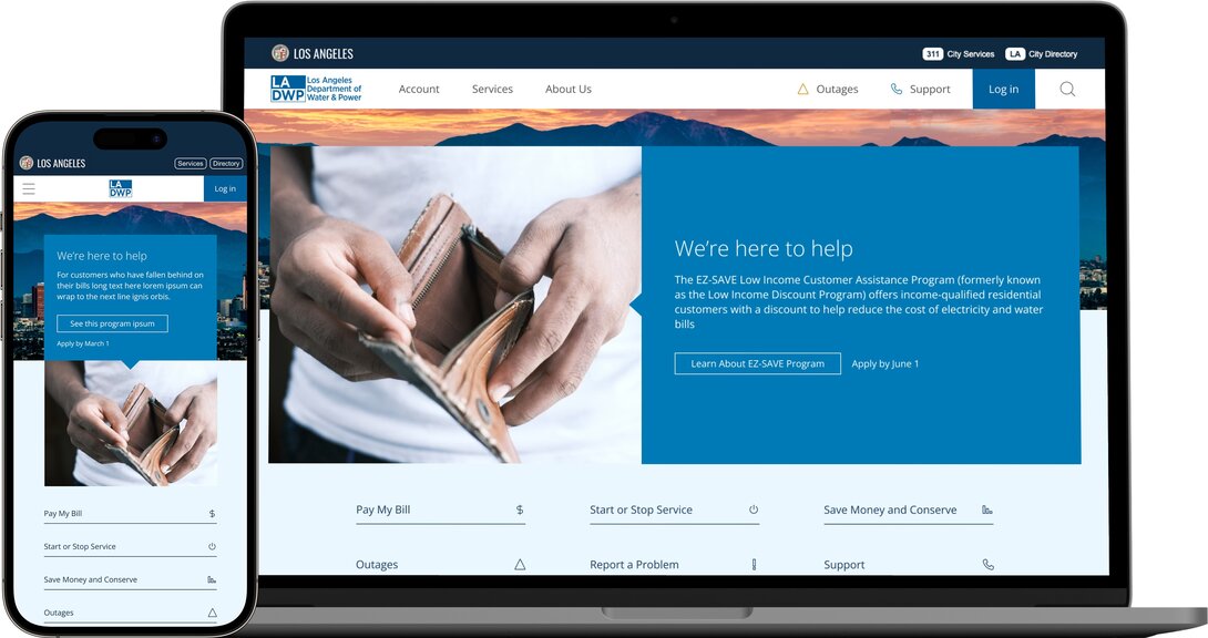 LADWP Web Design Example