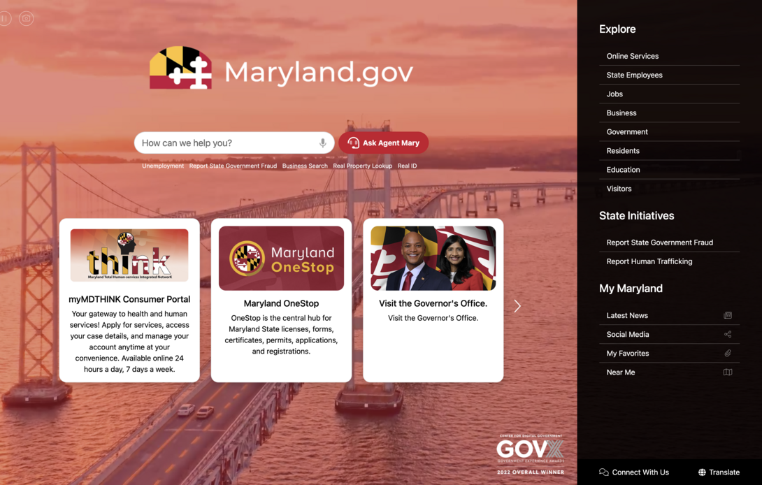 State of Maryland Homepage