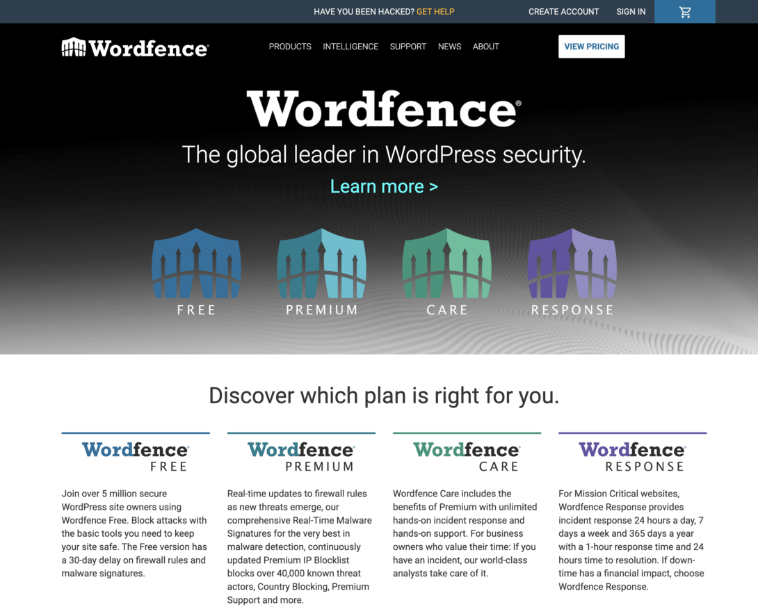 Wordfence WordPress Security Plugin Website