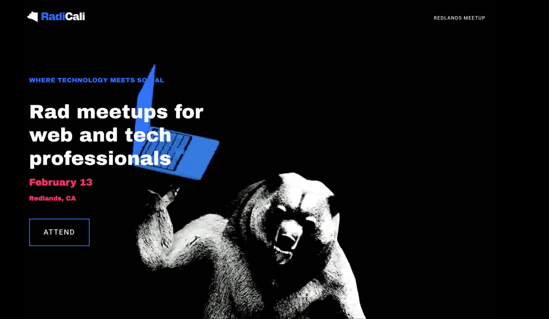 RadiCali Website Homepage