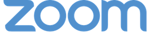 Blue Zoom logo on transparent background.